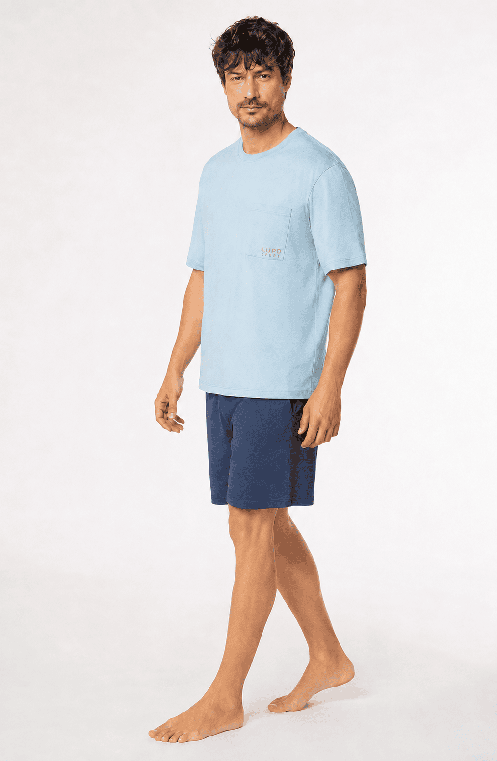 LUPO Men’s Lightweight Short Pajama Set - Imagen 3