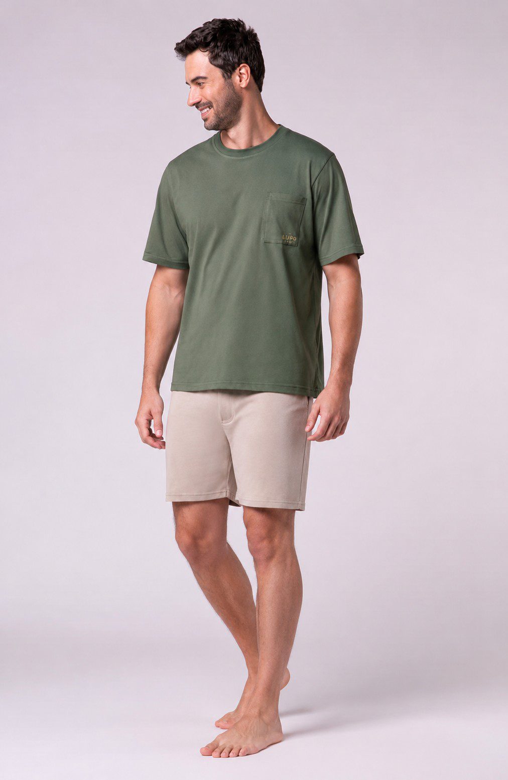LUPO Men’s Lightweight Short Pajama Set - Imagen 6