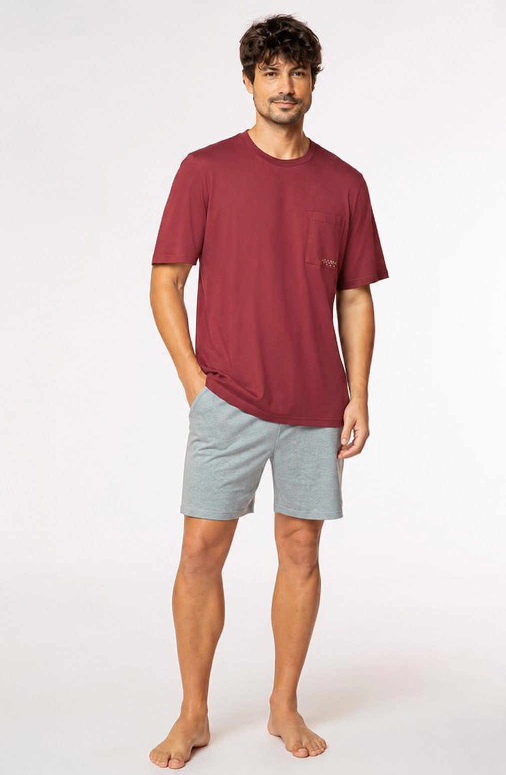 LUPO Men’s Lightweight Short Pajama Set - Imagen 13