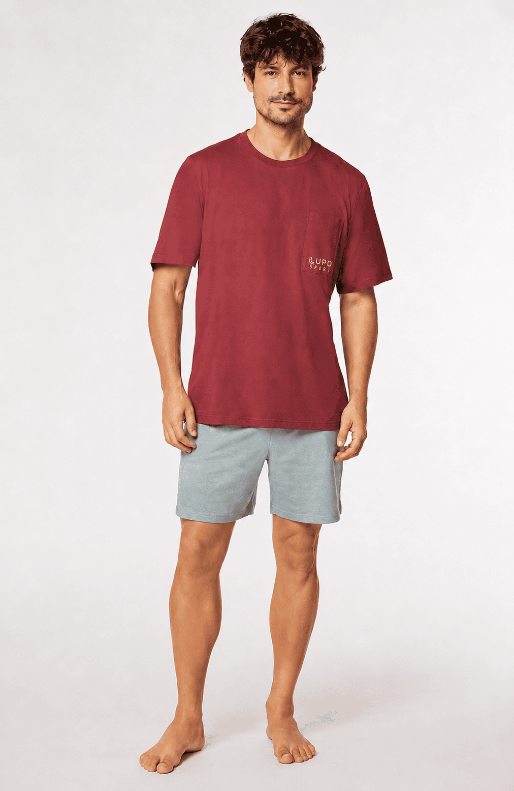 LUPO Men’s Lightweight Short Pajama Set - Imagen 12
