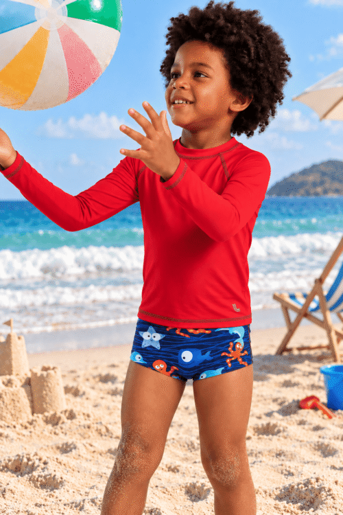LUPO Kids Printed Swim Trunks