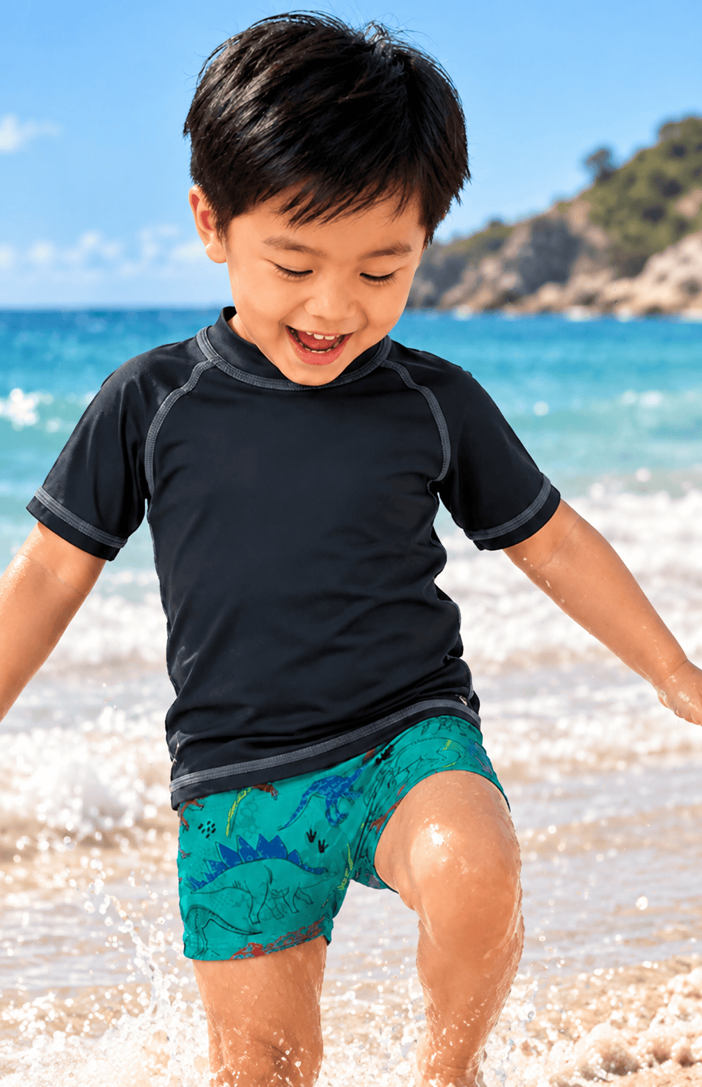 LUPO Kids Printed Swim Trunks