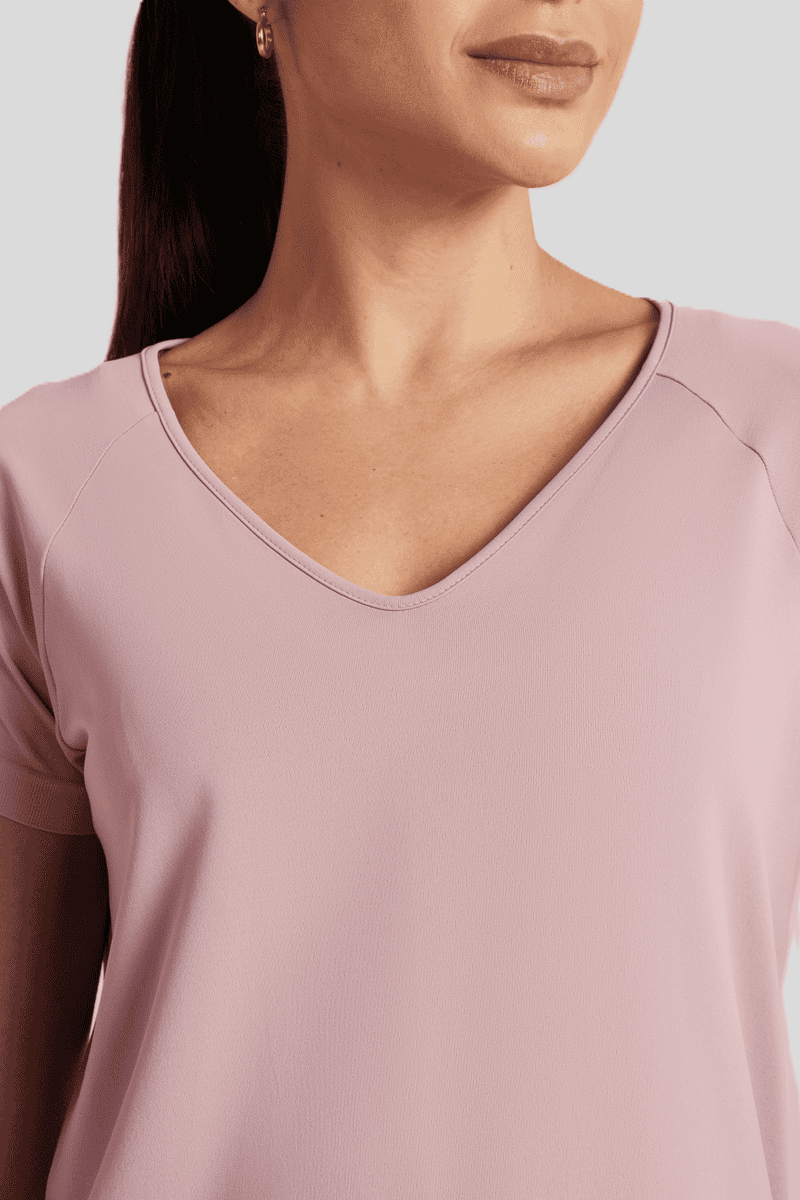 LUPO Women’s Seamless Comfort V-Neck T-Shirt - Image 6