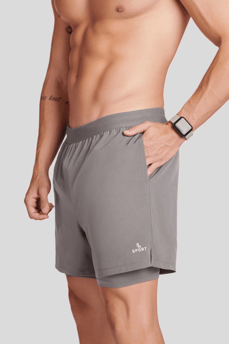 LUPO Men's Double-Layer Shorts - Image 11