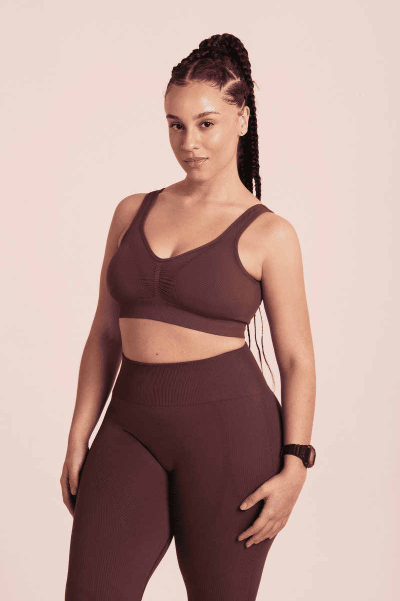 LUPO Women's Ribbed Essential Sports Bra - Imagen 3