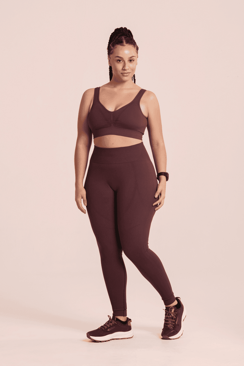 LUPO Women's Ribbed Essential Sports Bra - Imagen 2