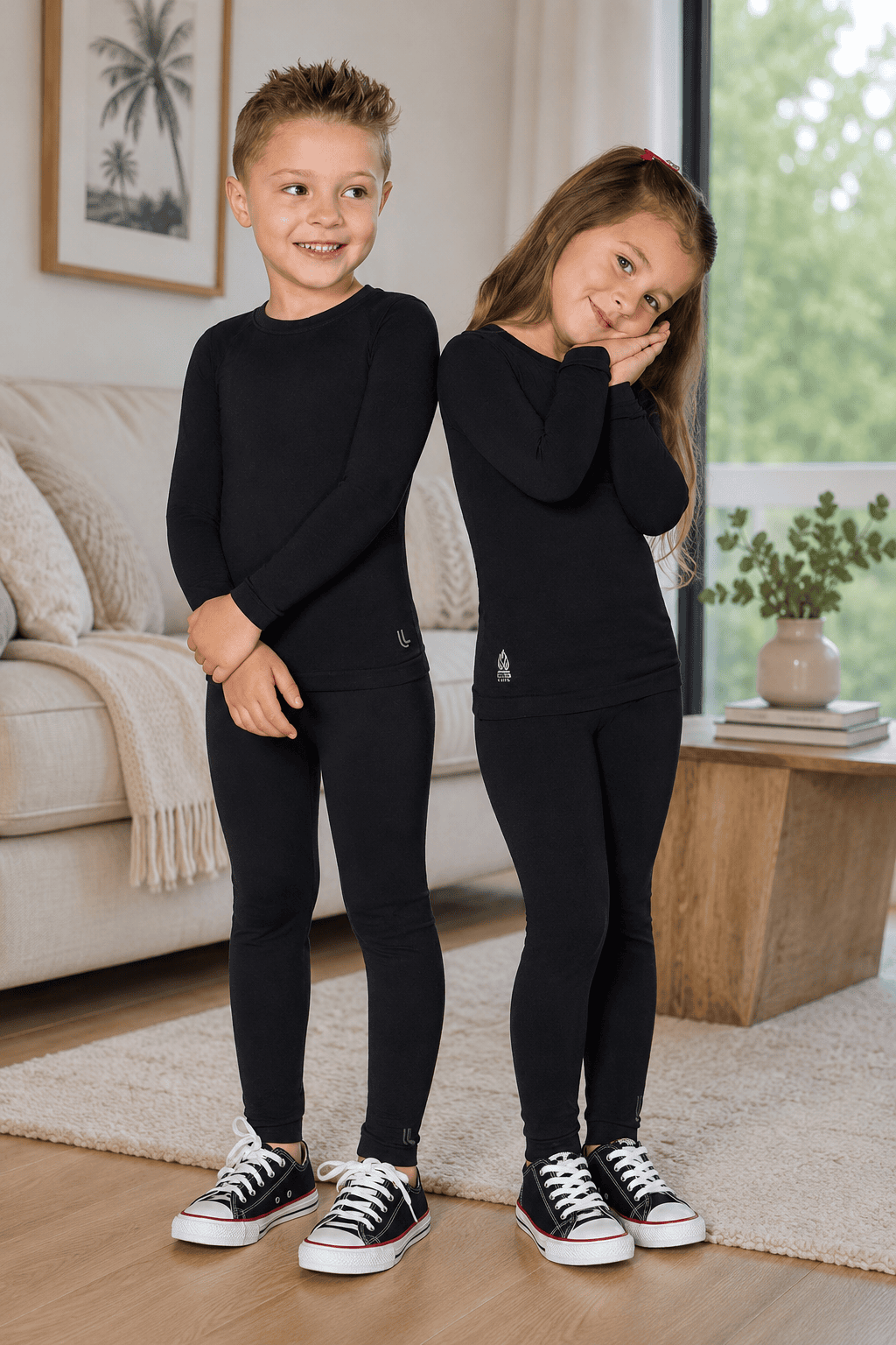 LUPO Kids Unisex Warm Long-Sleeve Underwear T-Shirt